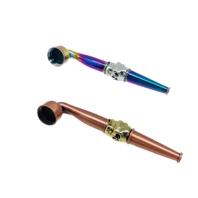 SINGLE  PORTABLE SKULL METAL PIPE-YD089