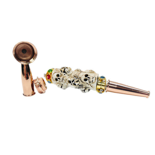 SMALL SKULL THEME NOVELTY METAL PIPE-YD105