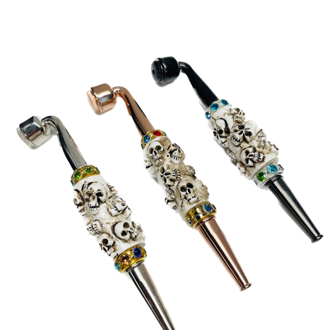 SMALL SKULL THEME NOVELTY METAL PIPE-YD105