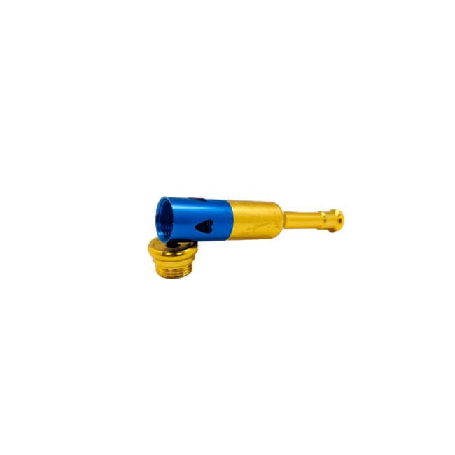 GOLD WINE BOTTLE METAL PIPE-YD191