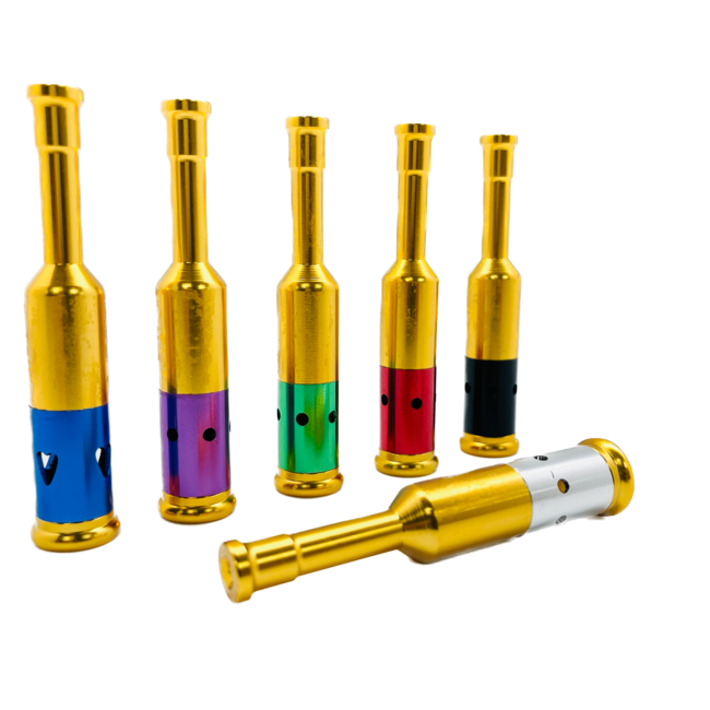 GOLD WINE BOTTLE METAL PIPE-YD191