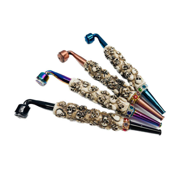 BIG SKULL THEME NOVELTY METAL PIPE-YD082