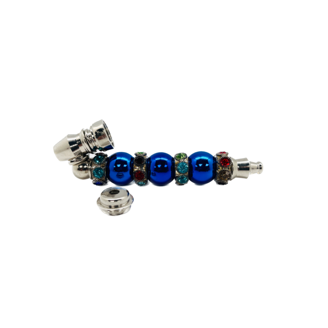 BLUE ENAMEL GEM METAL PIPE-YD071
