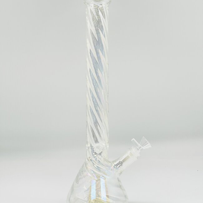 16'' TWISTED BASE CLEAR BEAKER WATER BONG C-8