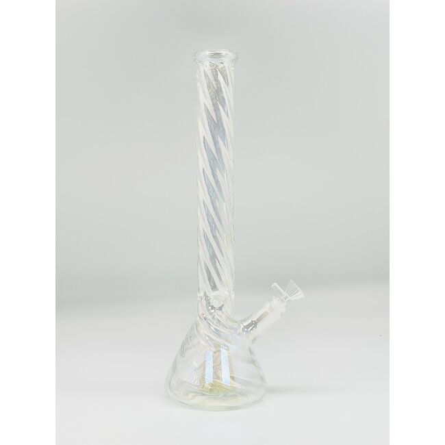 16'' TWISTED BASE CLEAR BEAKER WATER BONG C-8