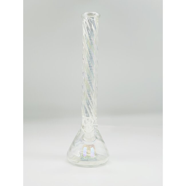 16'' TWISTED BASE CLEAR BEAKER WATER BONG C-8