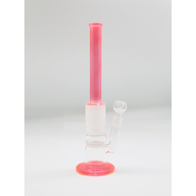 14'' STRAIGHT TUBE DOUBLE HONEYCOMB BONG