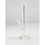 12" METALLIC STRAIGHTS CLEAR  BONG-C1