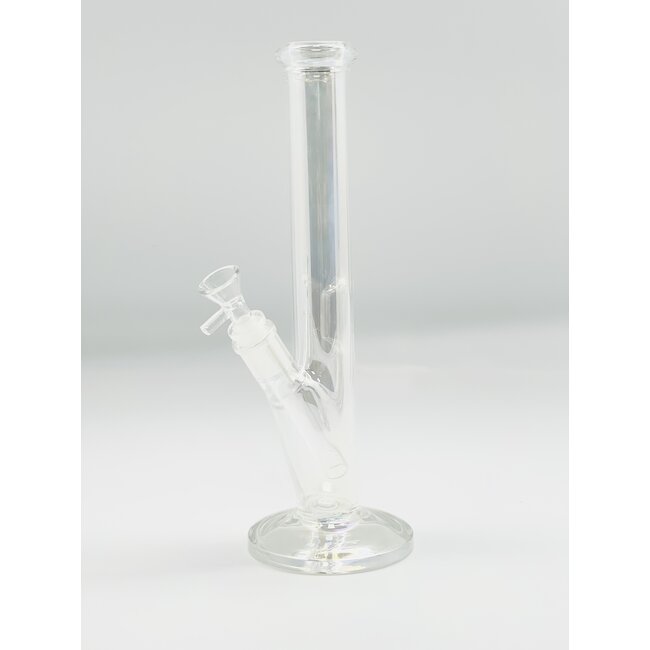 12" METALLIC STRAIGHTS CLEAR  BONG-C1