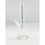 12" METALLIC STRAIGHTS CLEAR  BONG-C1