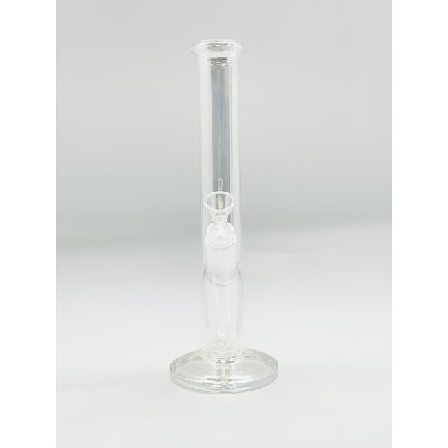 12" METALLIC STRAIGHTS CLEAR  BONG-C1