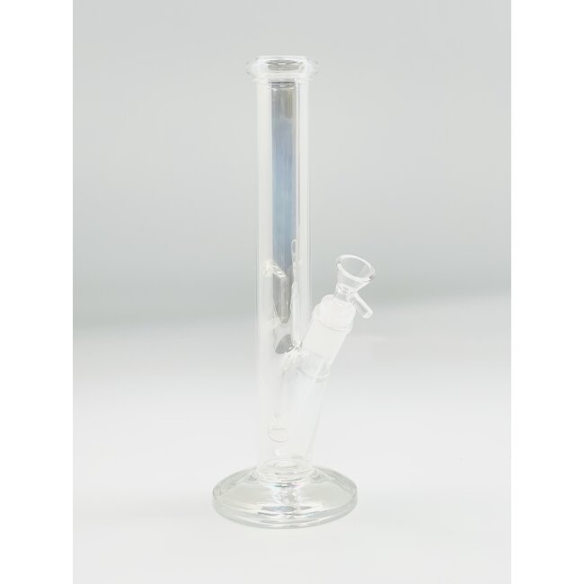 12" METALLIC STRAIGHTS CLEAR  BONG-C1