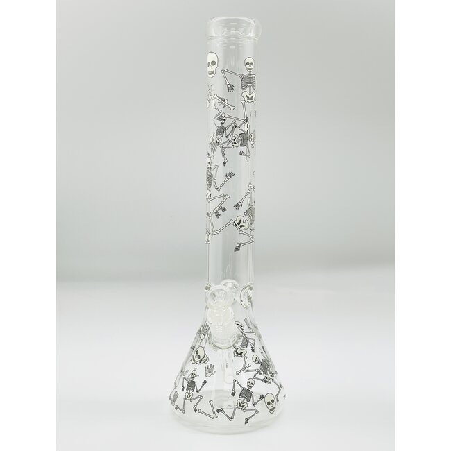 16''  SKULL CLAIR BEAKER BONG  MA-S3