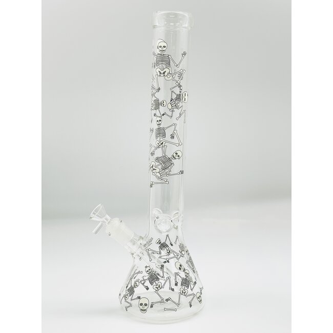 16''  SKULL CLAIR BEAKER BONG  MA-S3