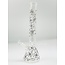 16''  SKULL CLAIR BEAKER BONG  MA-S3