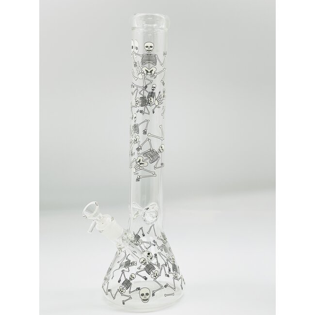 16''  SKULL CLAIR BEAKER BONG  MA-S3