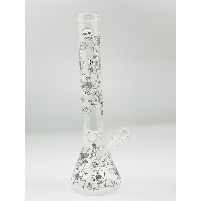 16''  SKULL CLAIR BEAKER BONG  MA-S3
