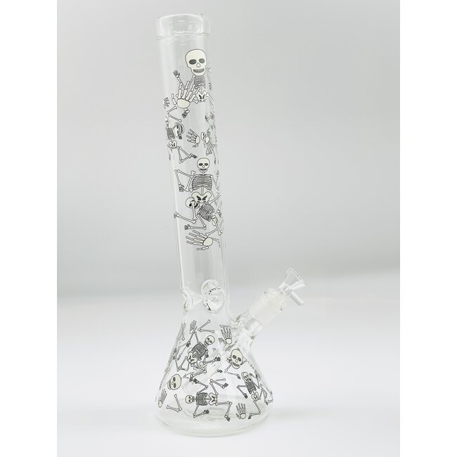 16''  SKULL CLAIR BEAKER BONG  MA-S3
