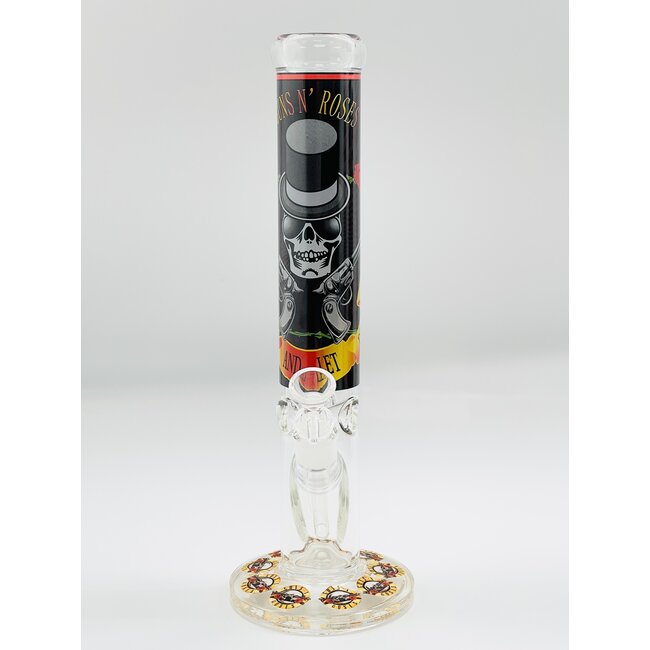 14'' STRAIGHT TUBE BONG GUN N' ROSE -MA-S4