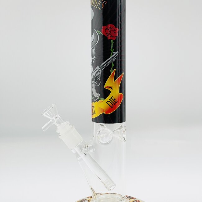 14'' STRAIGHT TUBE BONG GUN N' ROSE -MA-S4