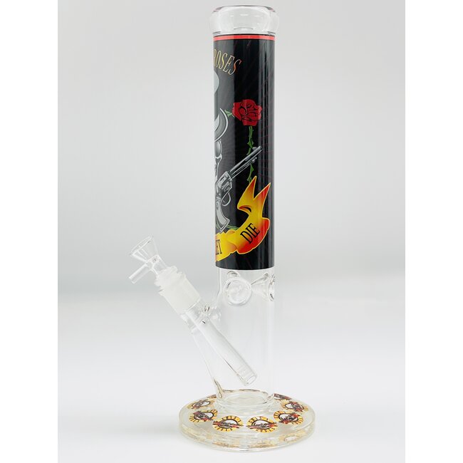 14'' STRAIGHT TUBE BONG GUN N' ROSE -MA-S4