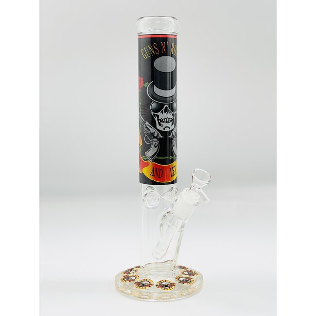 14'' STRAIGHT TUBE BONG GUN N' ROSE -MA-S4