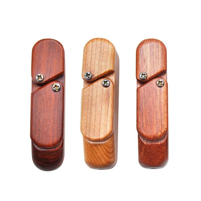 TWO LAYER ROTARY WOODEN HAND PIPE WD-066