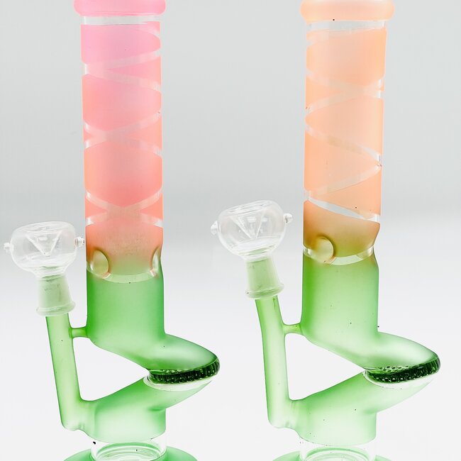 10''  HONEYCOMB ORANGE+GREEN  WATER BONG SL-40