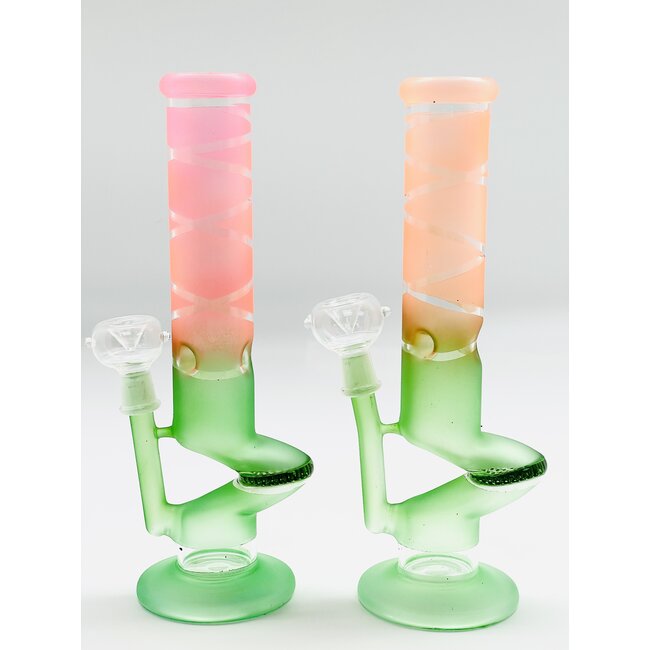 10''  HONEYCOMB ORANGE+GREEN  WATER BONG SL-40