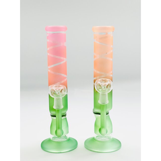 10''  HONEYCOMB ORANGE+GREEN  WATER BONG SL-40