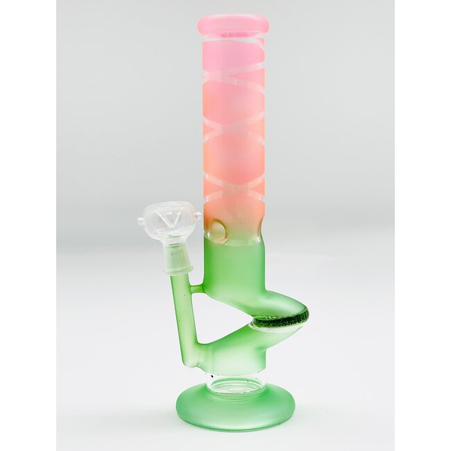 10''  HONEYCOMB ORANGE+GREEN  WATER BONG SL-40