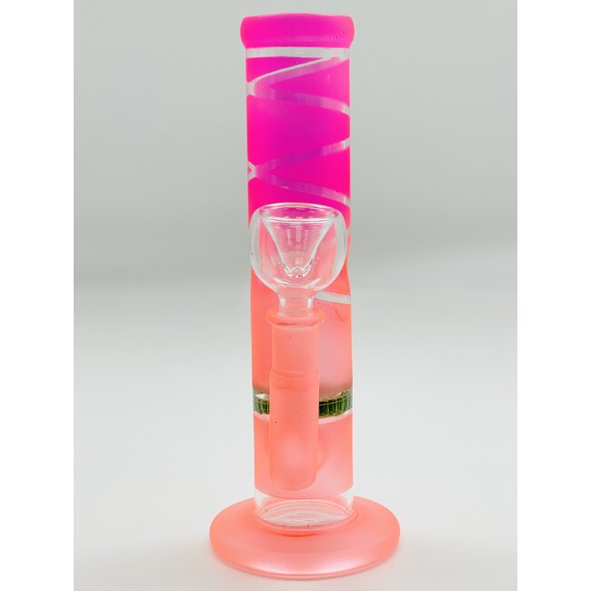 8'' HONEYCOMB STRAIGHT TUBE  TWO TONE BONG SL-15
