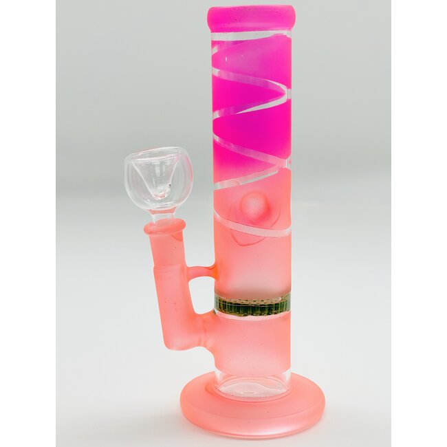 8'' HONEYCOMB STRAIGHT TUBE  TWO TONE BONG SL-15