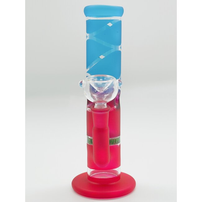 8'' HONEYCOMB STRAIGHT TUBE  TWO TONE BONG SL-15