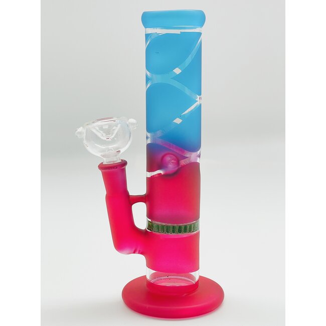 8'' HONEYCOMB STRAIGHT TUBE  TWO TONE BONG SL-15
