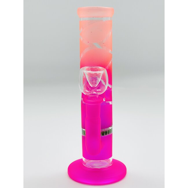 8'' HONEYCOMB STRAIGHT TUBE  TWO TONE BONG SL-15