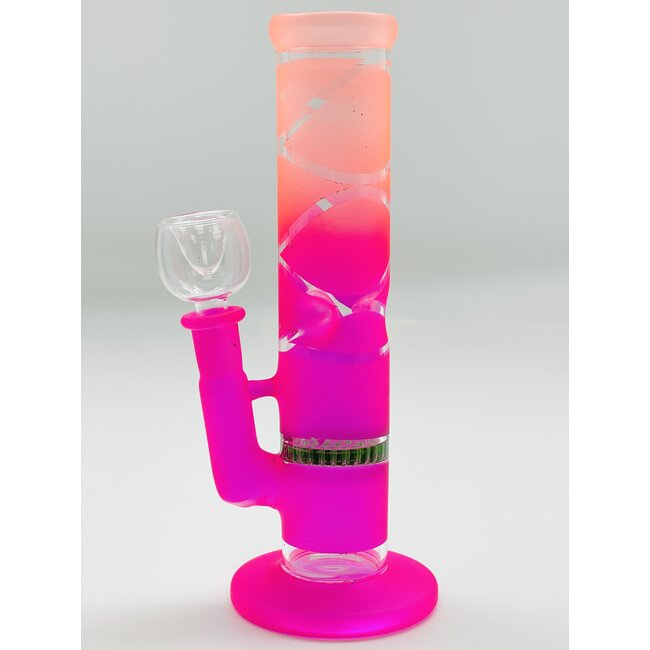 8'' HONEYCOMB STRAIGHT TUBE  TWO TONE BONG SL-15