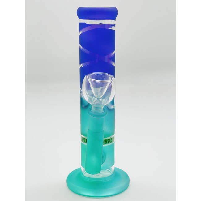 8'' HONEYCOMB STRAIGHT TUBE  TWO TONE BONG SL-15