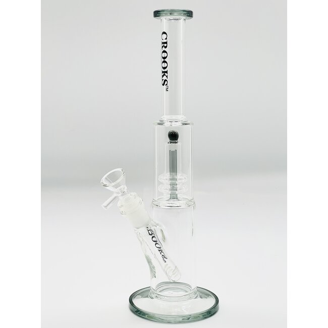 Crooks glass 13'' PERC WATER PIPE C1111