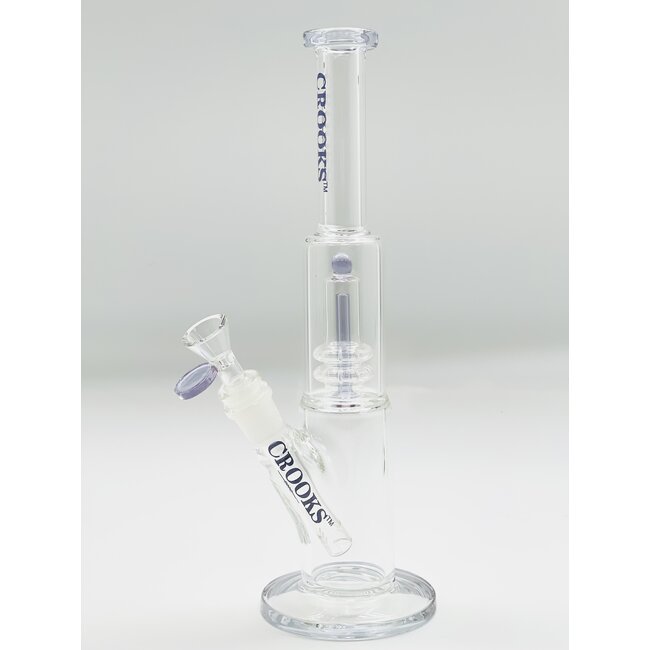 Crooks glass 13'' PERC WATER PIPE C1111