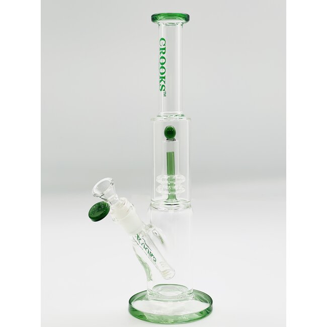 Crooks glass 13'' PERC WATER PIPE C1111