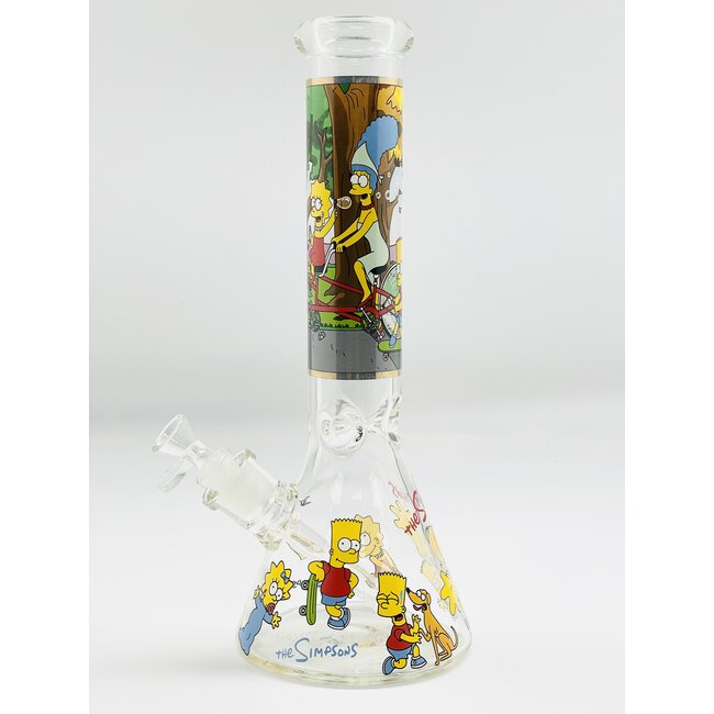 CHRYSTAL GLASS BEAKER  WATER BONG THE SIMPSONS D'OH MA-S7( 8-16")