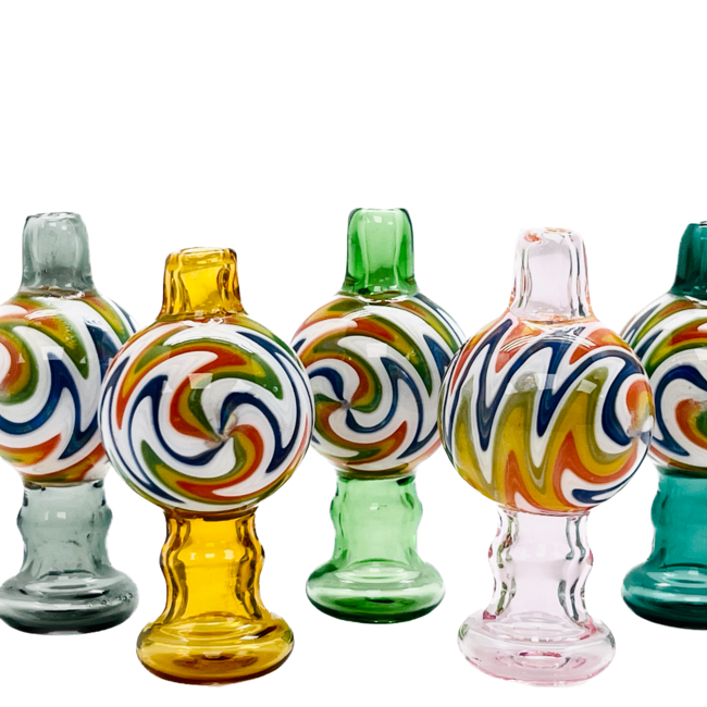 CRYSTAL GLASS WIG WAG BUBBLE CARB CAP CB-40