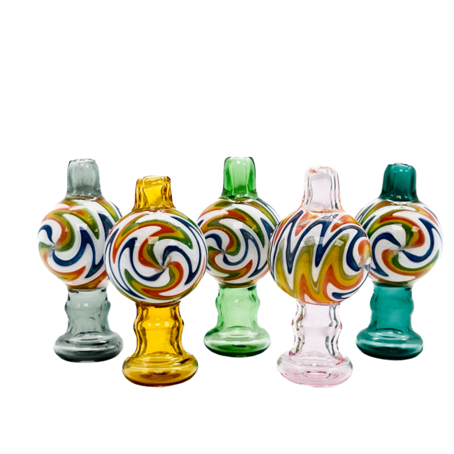 CRYSTAL GLASS WIG WAG BUBBLE CARB CAP CB-40