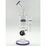 CRYSTAL GLASS 12'' BENT NECK DOUBLE TREE PERC WATER BONG C4098