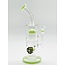 CRYSTAL GLASS 12'' BENT NECK DOUBLE TREE PERC WATER BONG C4098