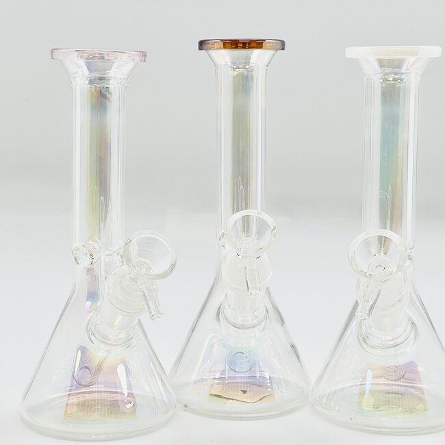 CRYSTAL GLASS 8'' MINI BEAKER BONG C4