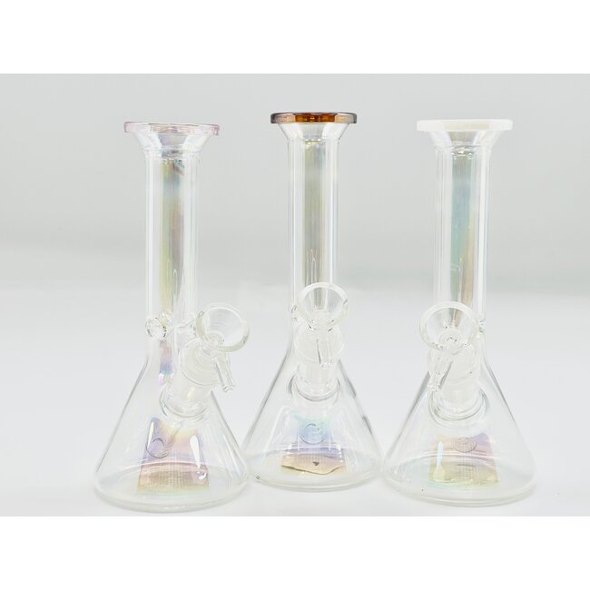 CRYSTAL GLASS 8'' MINI BEAKER BONG C4