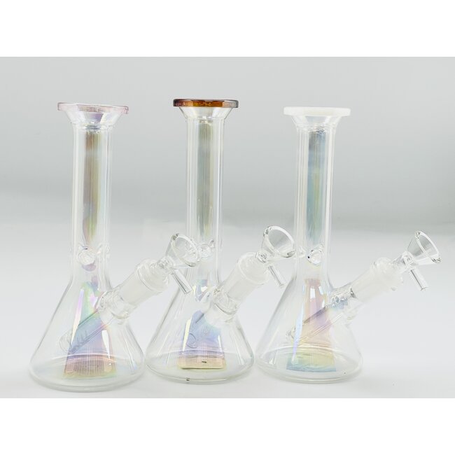 CRYSTAL GLASS 8'' MINI BEAKER BONG C4