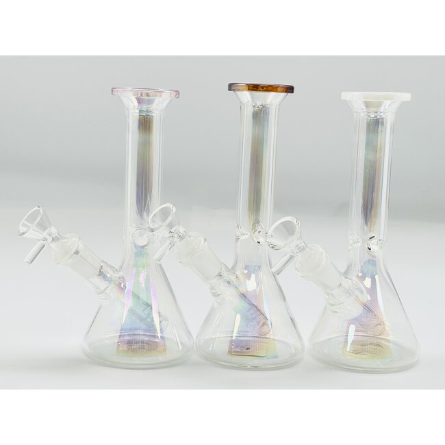 CRYSTAL GLASS 8'' MINI BEAKER BONG C4